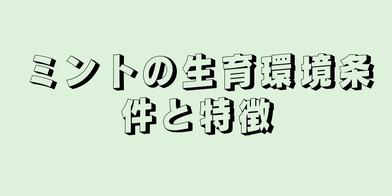 ミントの生育環境条件と特徴