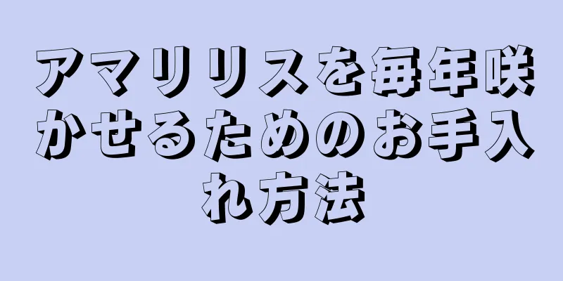 アマリリスを毎年咲かせるためのお手入れ方法