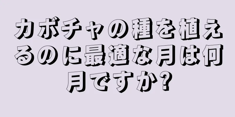 カボチャの種を植えるのに最適な月は何月ですか?