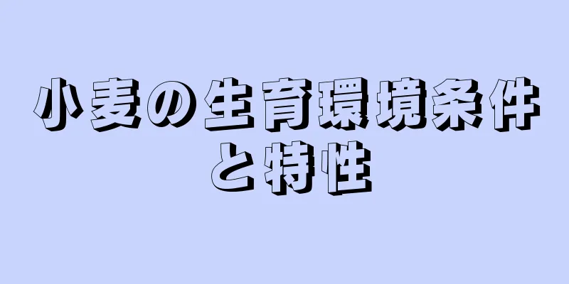 小麦の生育環境条件と特性