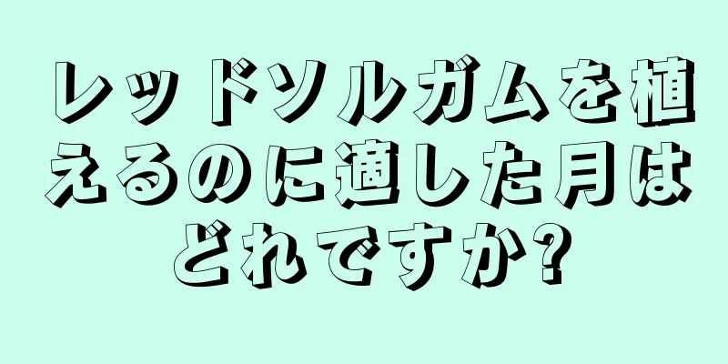レッドソルガムを植えるのに適した月はどれですか?