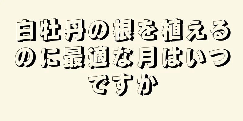 白牡丹の根を植えるのに最適な月はいつですか