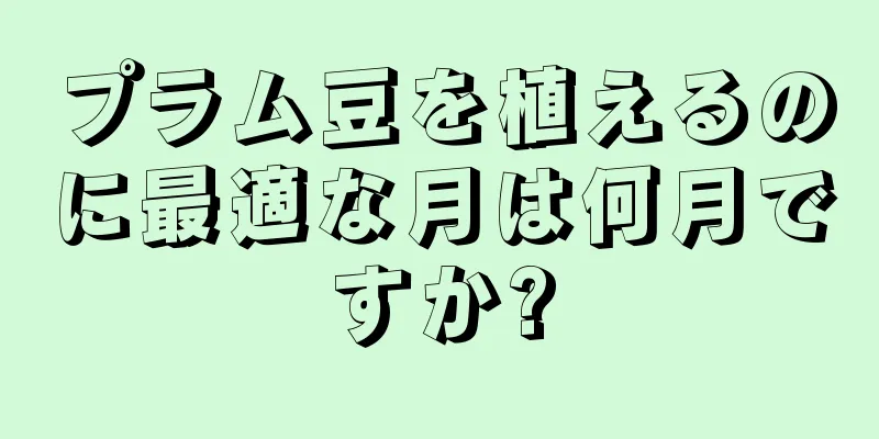 プラム豆を植えるのに最適な月は何月ですか?