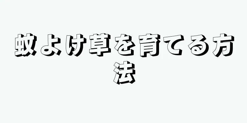 蚊よけ草を育てる方法