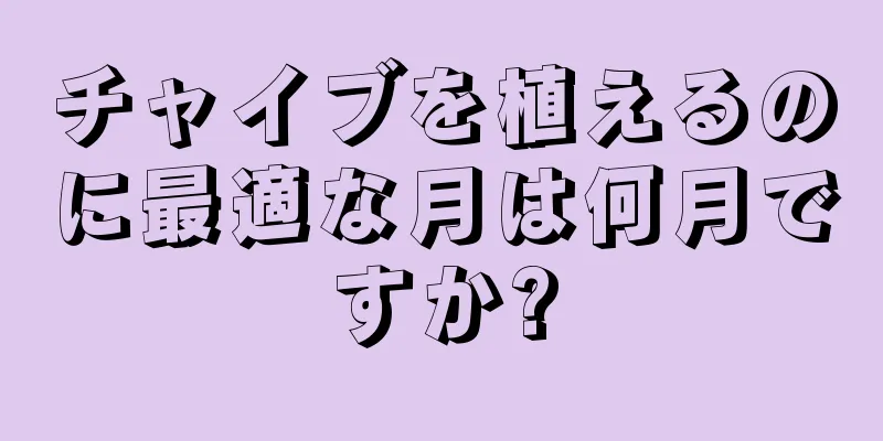 チャイブを植えるのに最適な月は何月ですか?