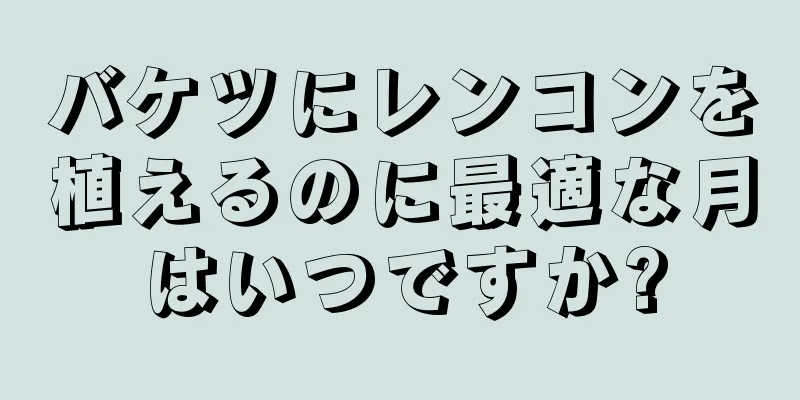 バケツにレンコンを植えるのに最適な月はいつですか?