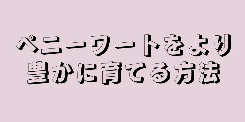 ペニーワートをより豊かに育てる方法
