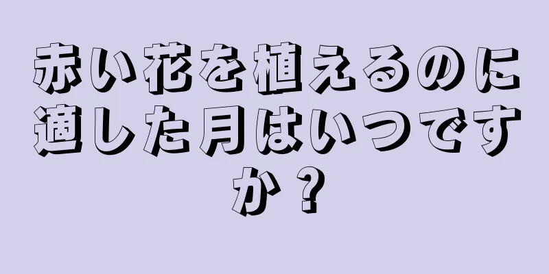 赤い花を植えるのに適した月はいつですか？