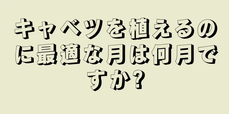 キャベツを植えるのに最適な月は何月ですか?