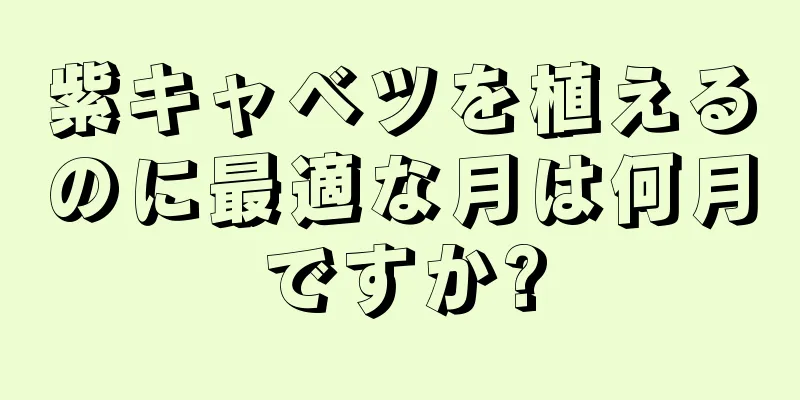 紫キャベツを植えるのに最適な月は何月ですか?