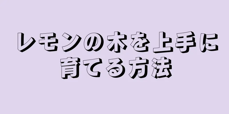 レモンの木を上手に育てる方法