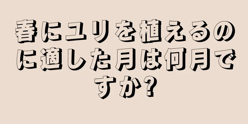 春にユリを植えるのに適した月は何月ですか?