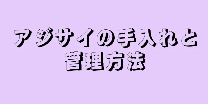 アジサイの手入れと管理方法