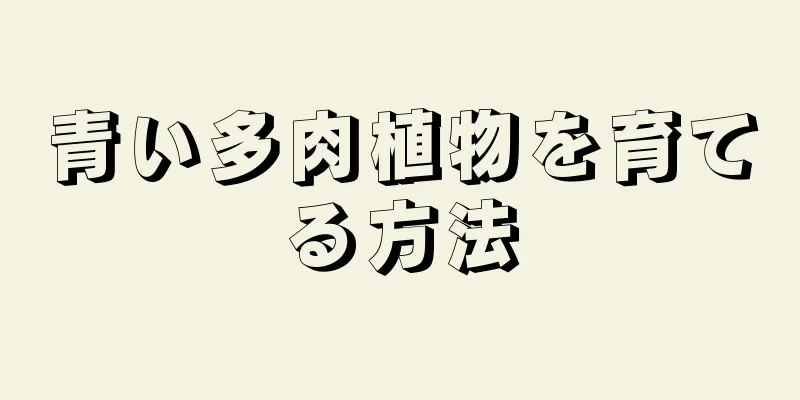 青い多肉植物を育てる方法