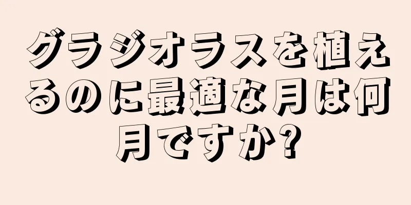グラジオラスを植えるのに最適な月は何月ですか?