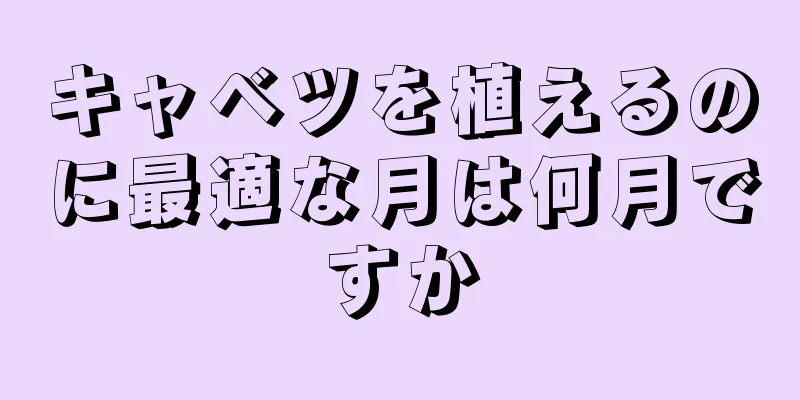 キャベツを植えるのに最適な月は何月ですか