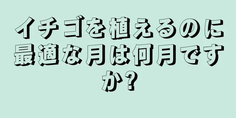 イチゴを植えるのに最適な月は何月ですか?