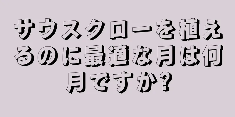 サウスクローを植えるのに最適な月は何月ですか?