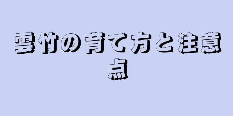 雲竹の育て方と注意点