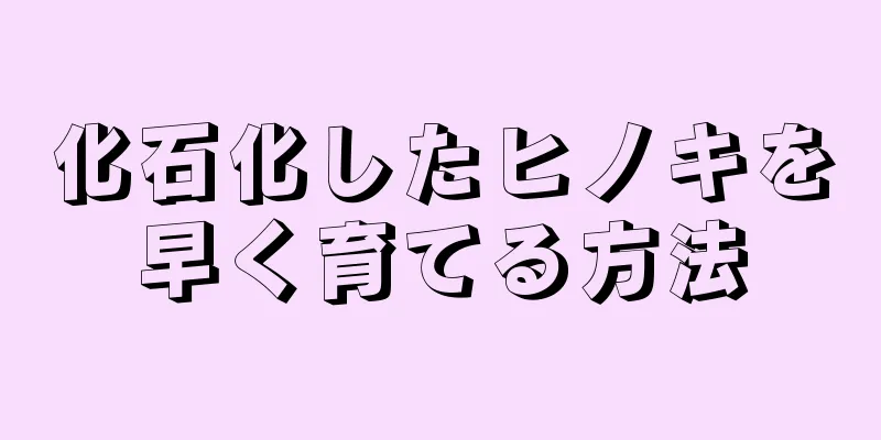 化石化したヒノキを早く育てる方法