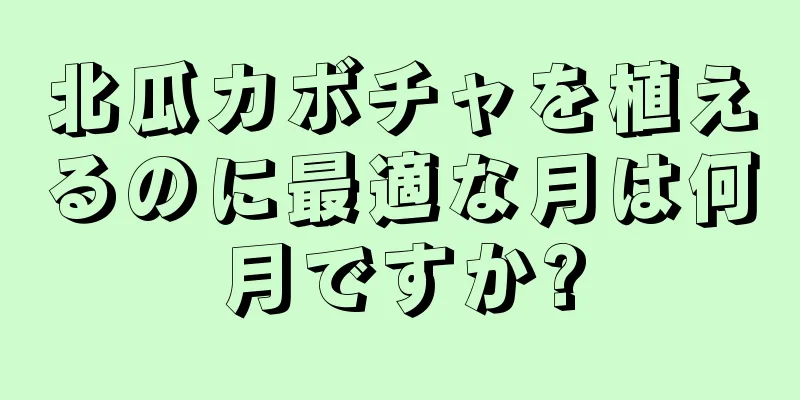 北瓜カボチャを植えるのに最適な月は何月ですか?