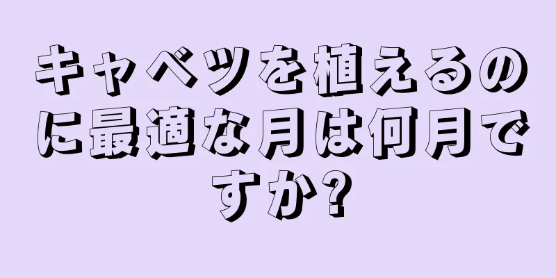 キャベツを植えるのに最適な月は何月ですか?