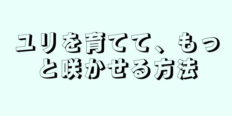 ユリを育てて、もっと咲かせる方法