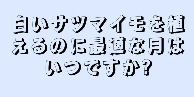 白いサツマイモを植えるのに最適な月はいつですか?