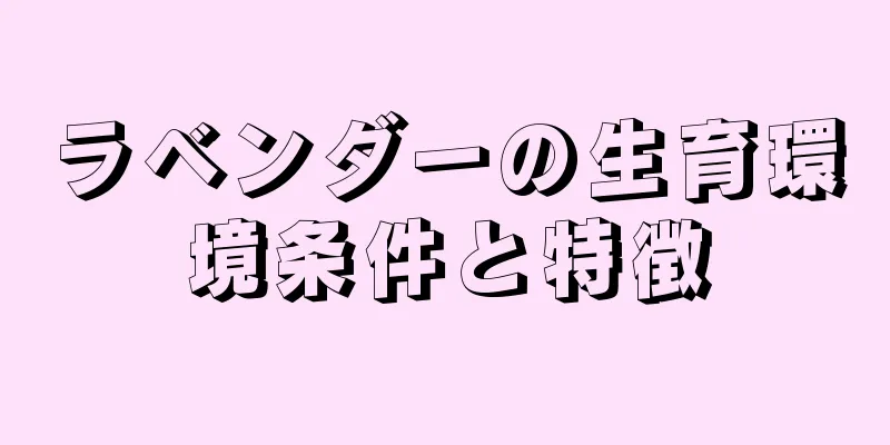 ラベンダーの生育環境条件と特徴