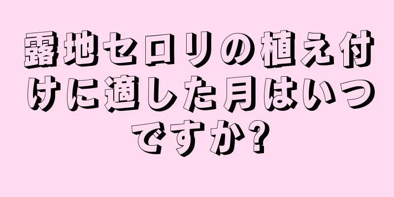 露地セロリの植え付けに適した月はいつですか?