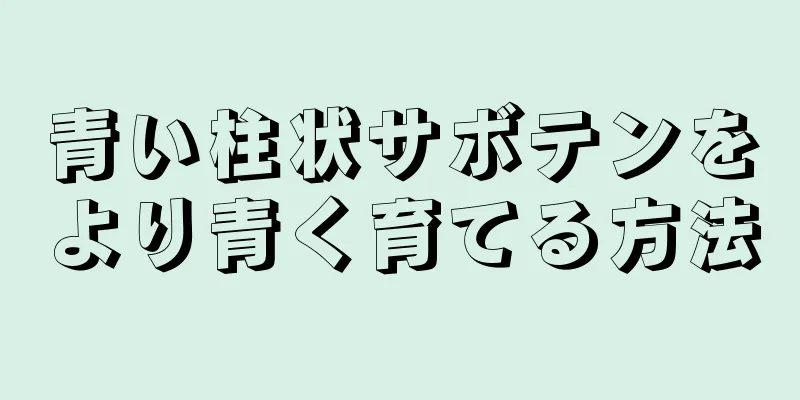 青い柱状サボテンをより青く育てる方法