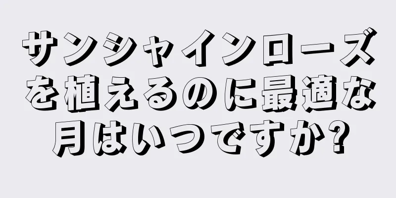 サンシャインローズを植えるのに最適な月はいつですか?
