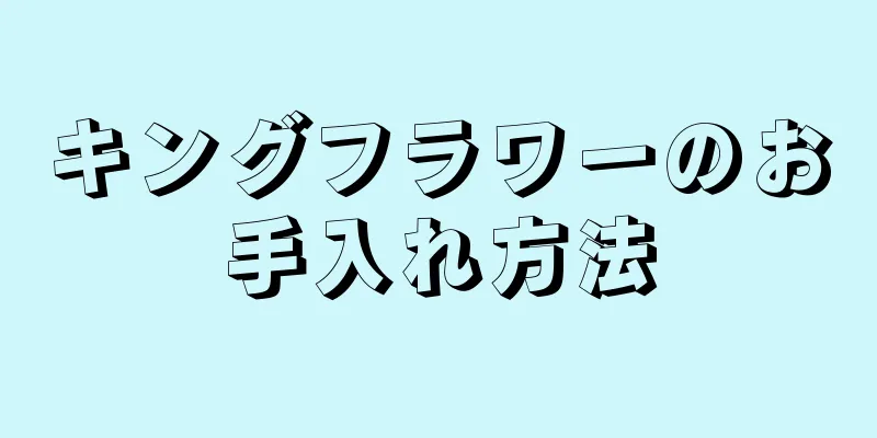 キングフラワーのお手入れ方法