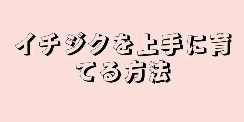 イチジクを上手に育てる方法