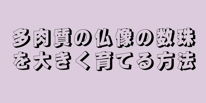 多肉質の仏像の数珠を大きく育てる方法