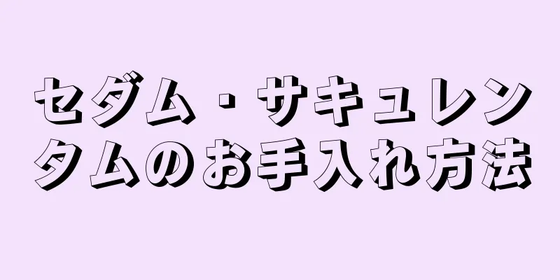 セダム・サキュレンタムのお手入れ方法