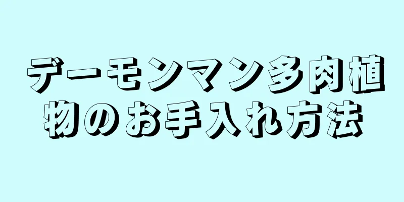 デーモンマン多肉植物のお手入れ方法