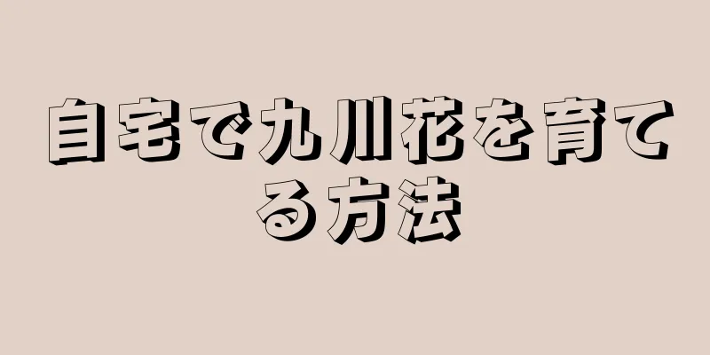 自宅で九川花を育てる方法