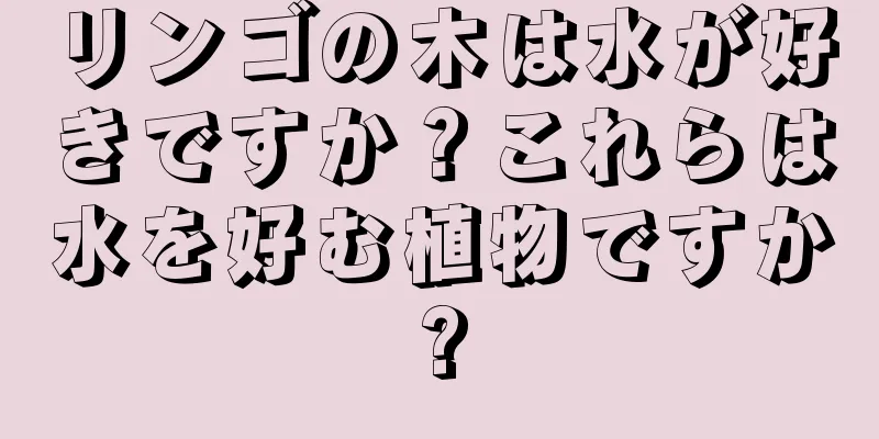 リンゴの木は水が好きですか？これらは水を好む植物ですか?