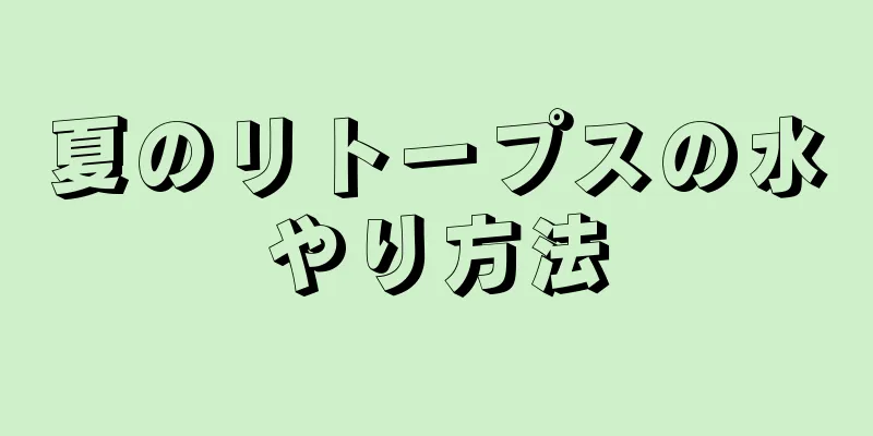 夏のリトープスの水やり方法