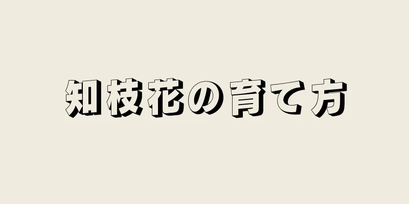 知枝花の育て方