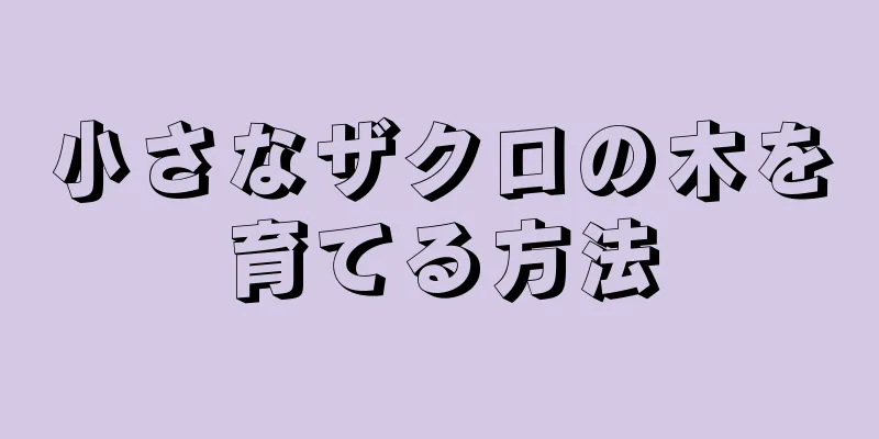 小さなザクロの木を育てる方法
