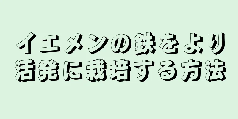 イエメンの鉄をより活発に栽培する方法