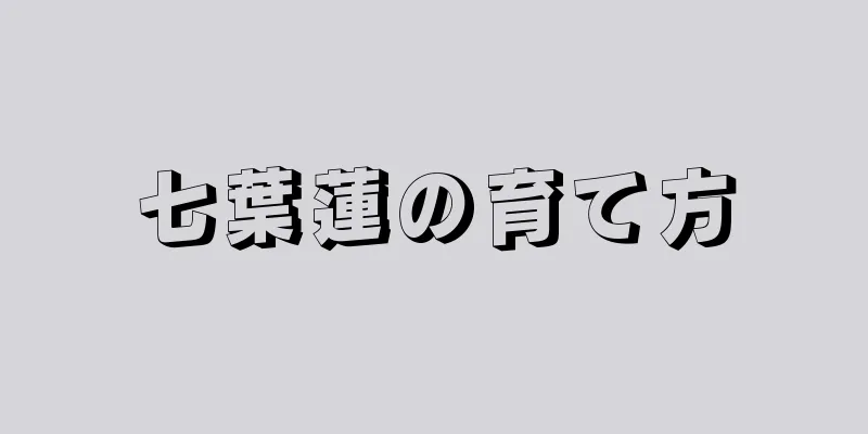 七葉蓮の育て方