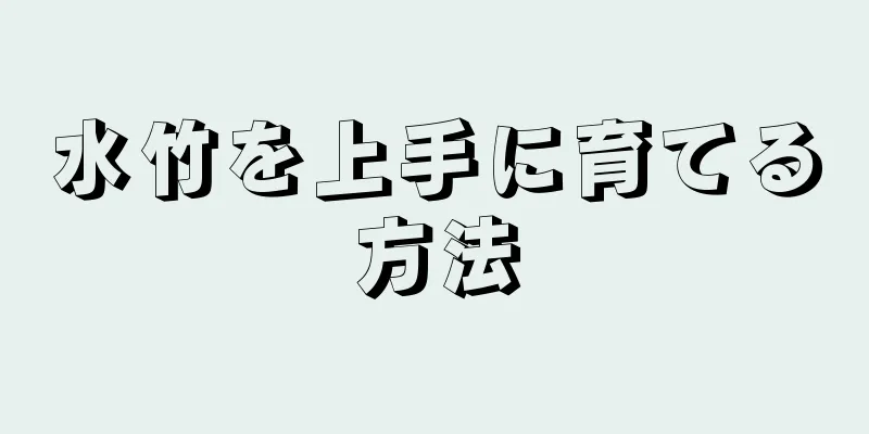 水竹を上手に育てる方法
