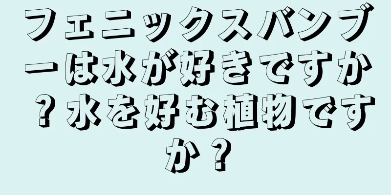 フェニックスバンブーは水が好きですか？水を好む植物ですか？